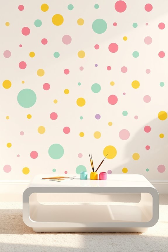 playful polka dot accents