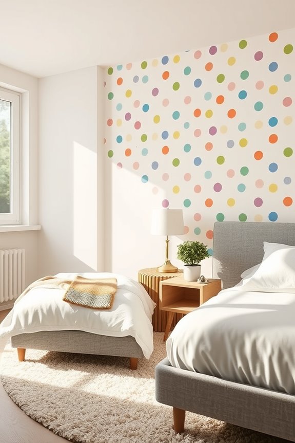 playful polka dot wallpaper