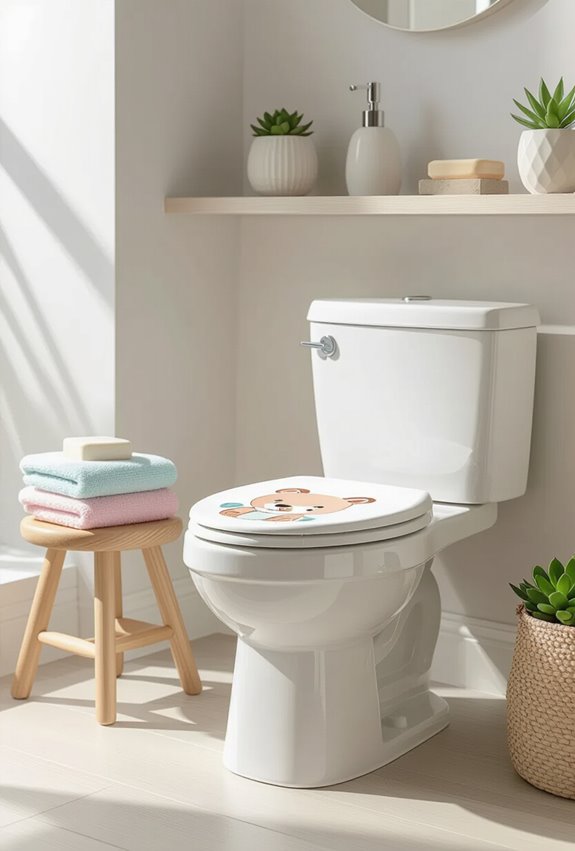 playful removable wipeable toilet decals
