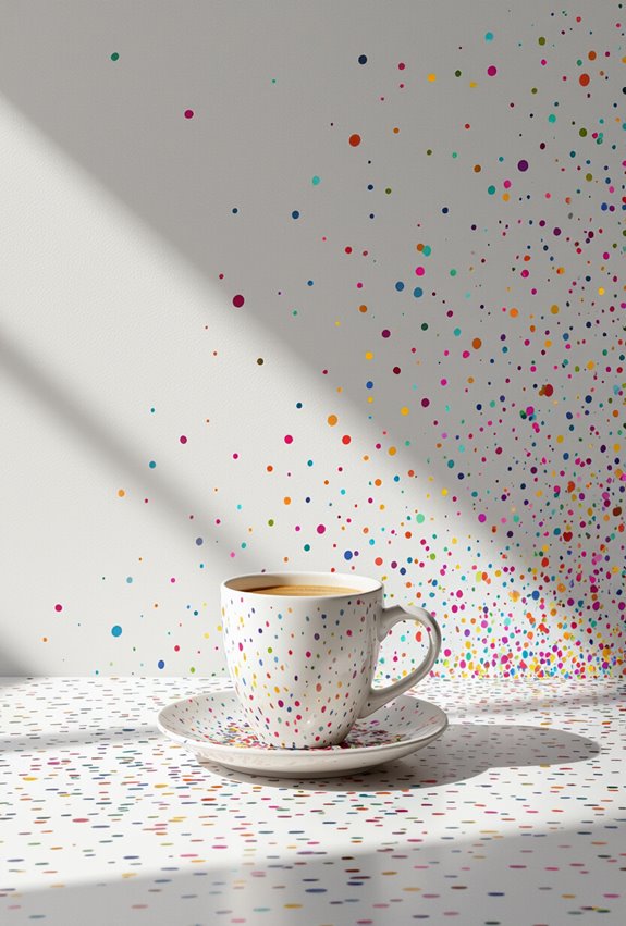 playful restrained layered confetti