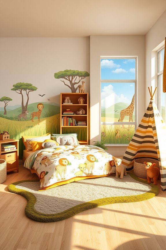 playful safari bedroom decor