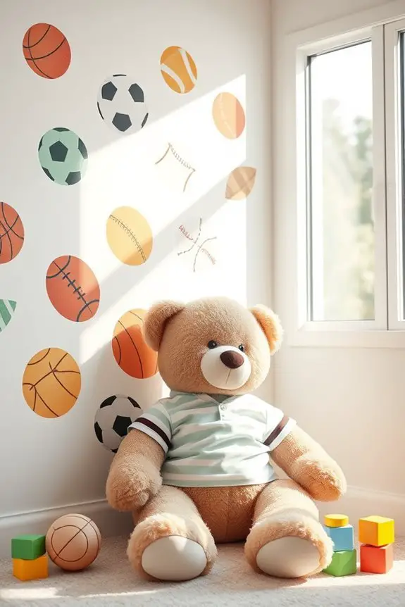 playful sports themed nursery decor
