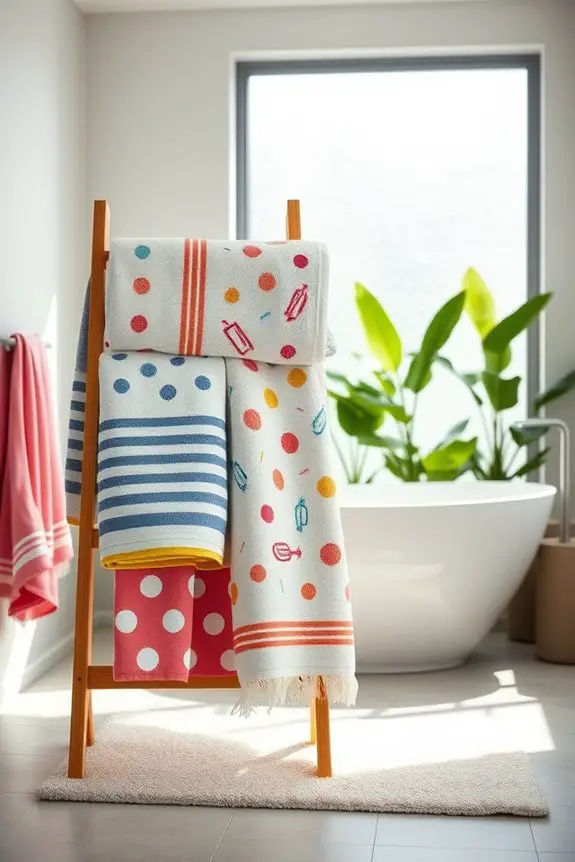 playful towel decor ideas