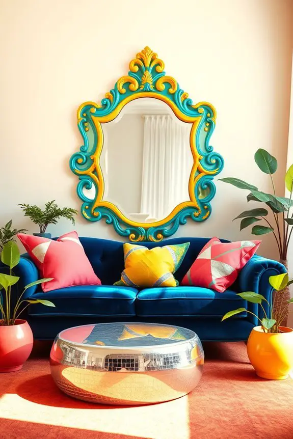 playful vibrant mirror designs