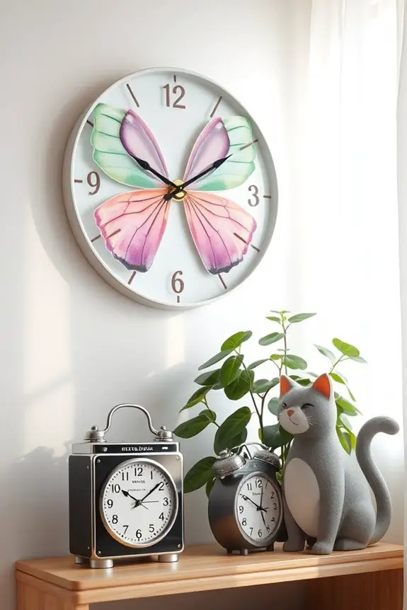 playful whimsical themed clocks