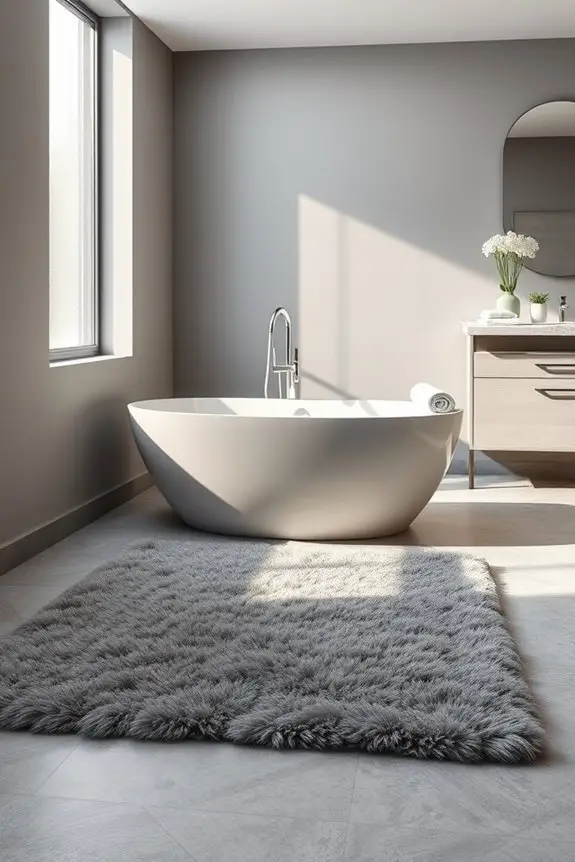 plush grey rugs enhance comfort
