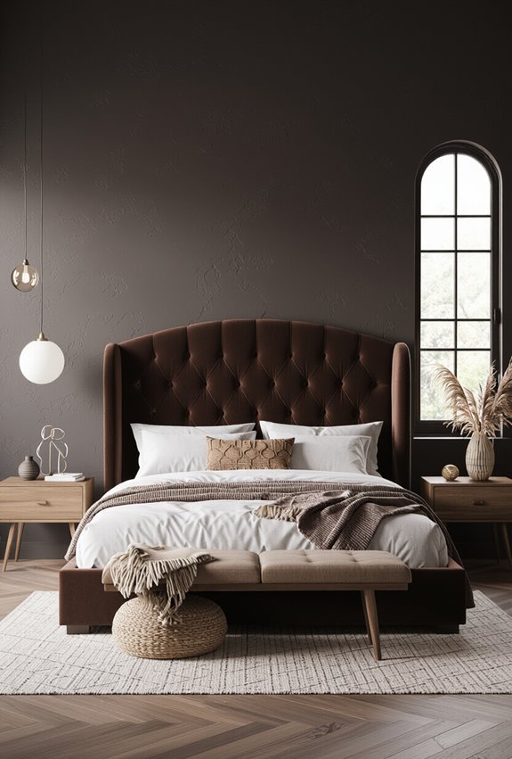 plush jewel toned velvet headboard