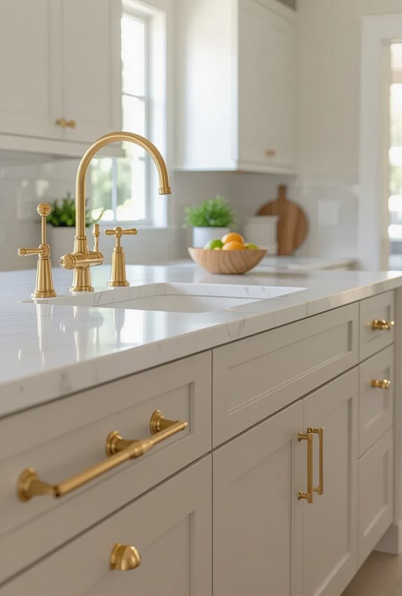polished and matte gold