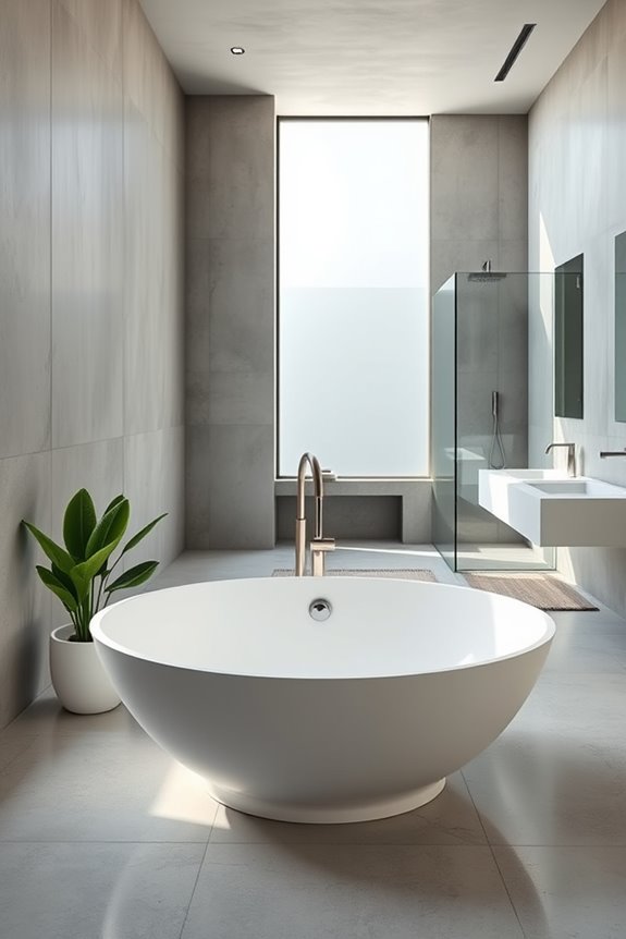 polished concrete bathroom elegance