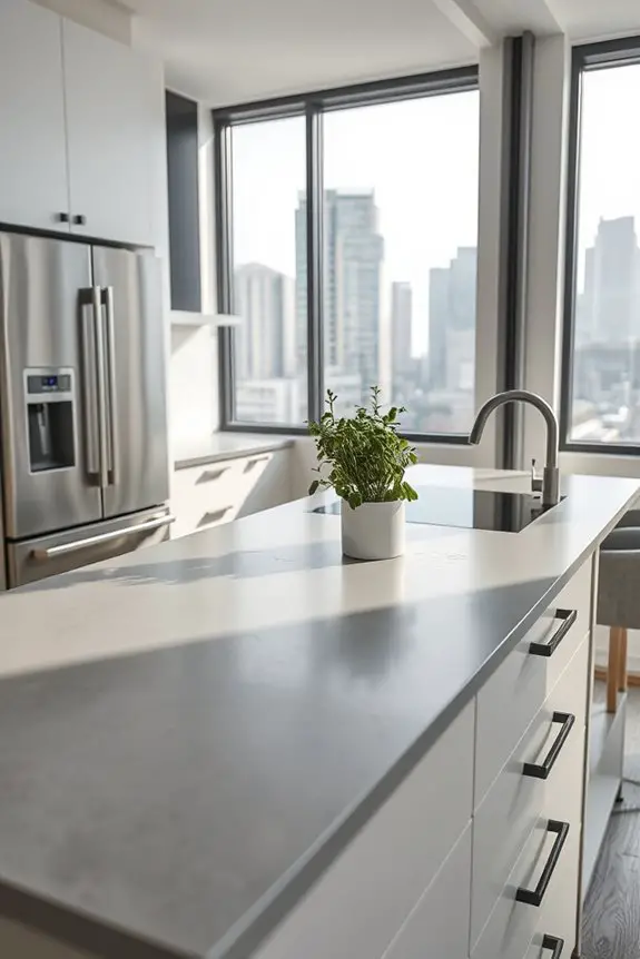 polished concrete kitchen elegance