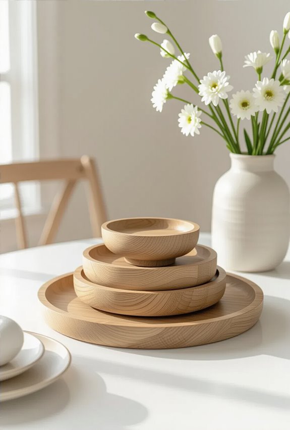 polished layered communion centerpiece