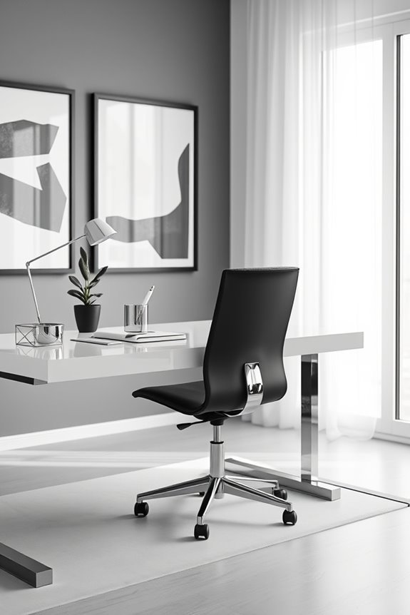 polished metal office decor