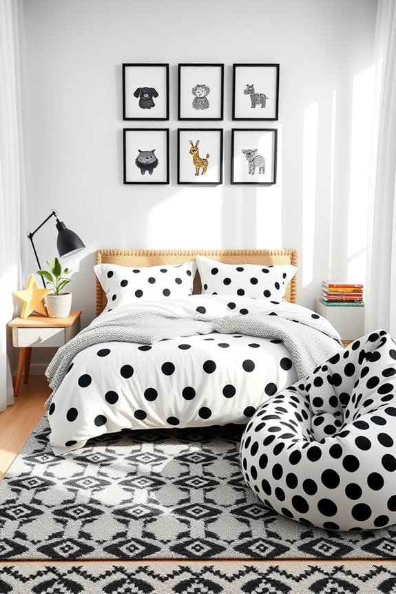 polka dot bedding style