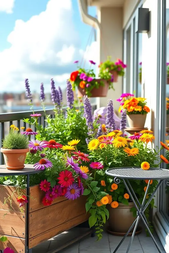 pollinator friendly balcony garden