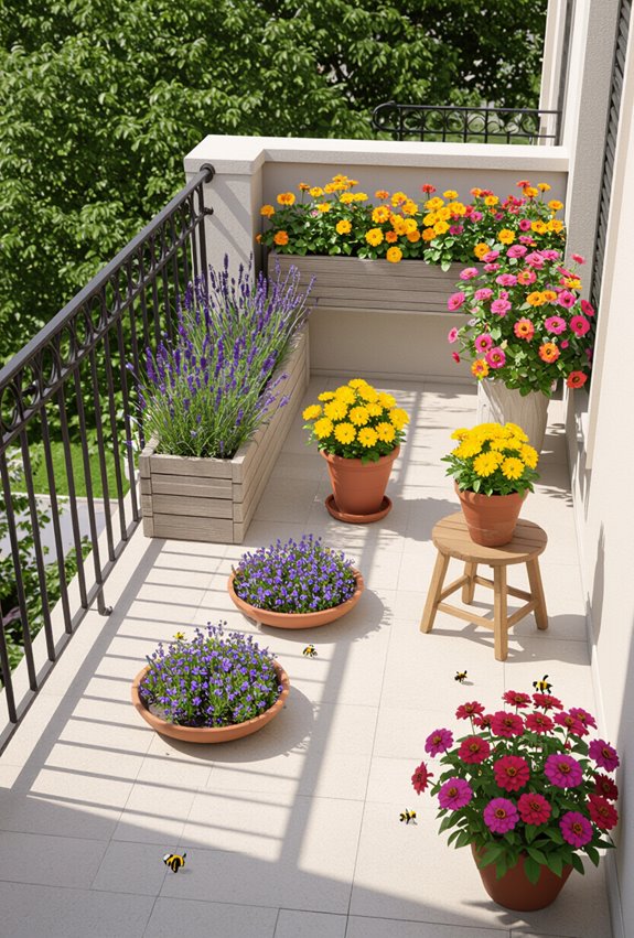 pollinator friendly balcony garden