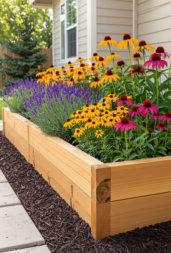 pollinator friendly flower bed design