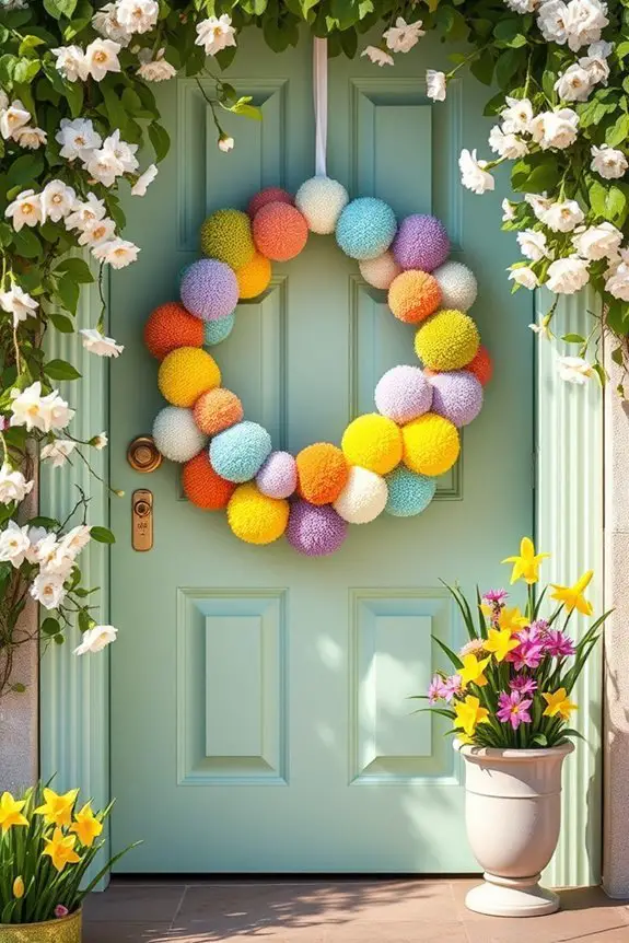 pom pom egg door decor