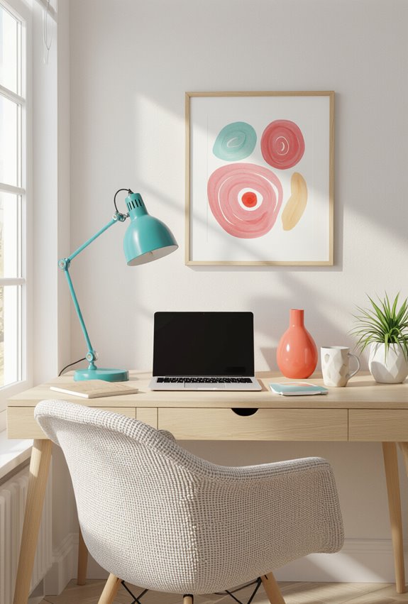 pops of colorful productivity