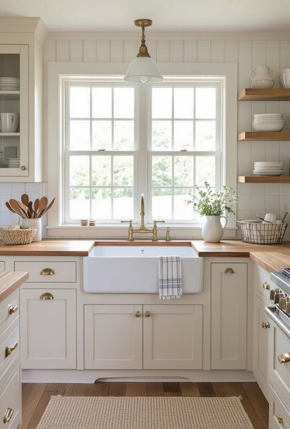 porcelain apron front deep sink
