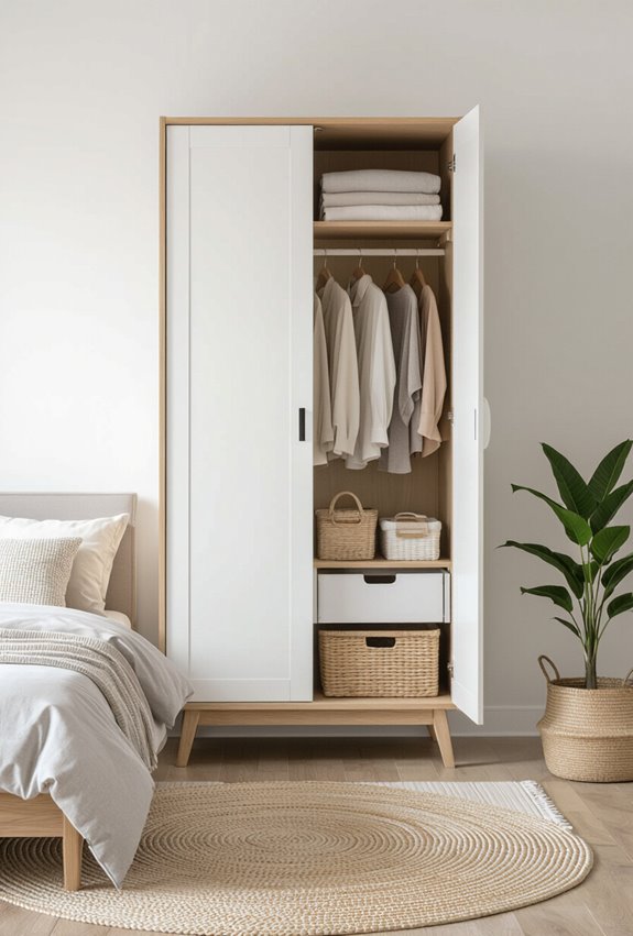 portable freestanding wardrobe armoire
