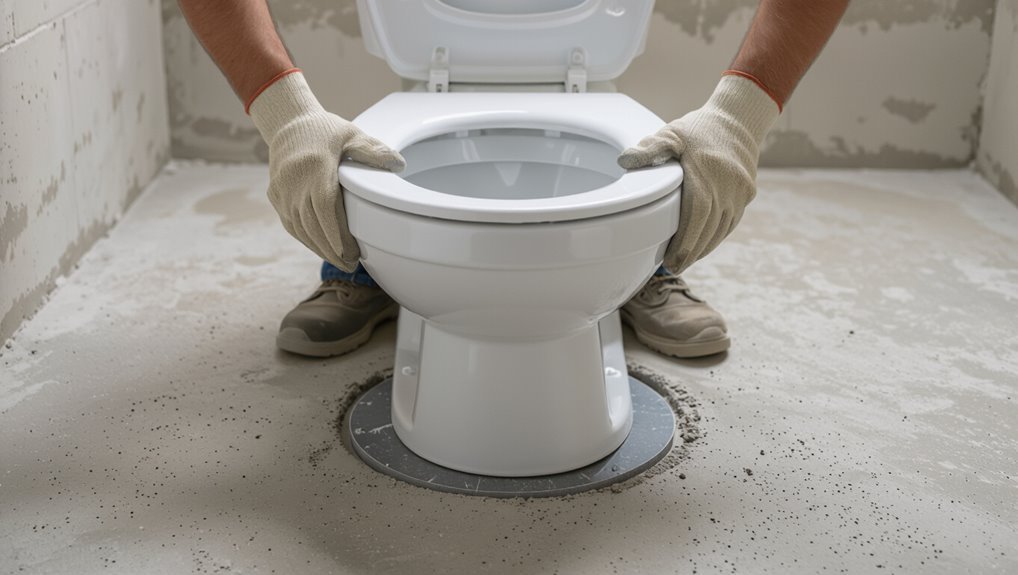 position toilet apply seal