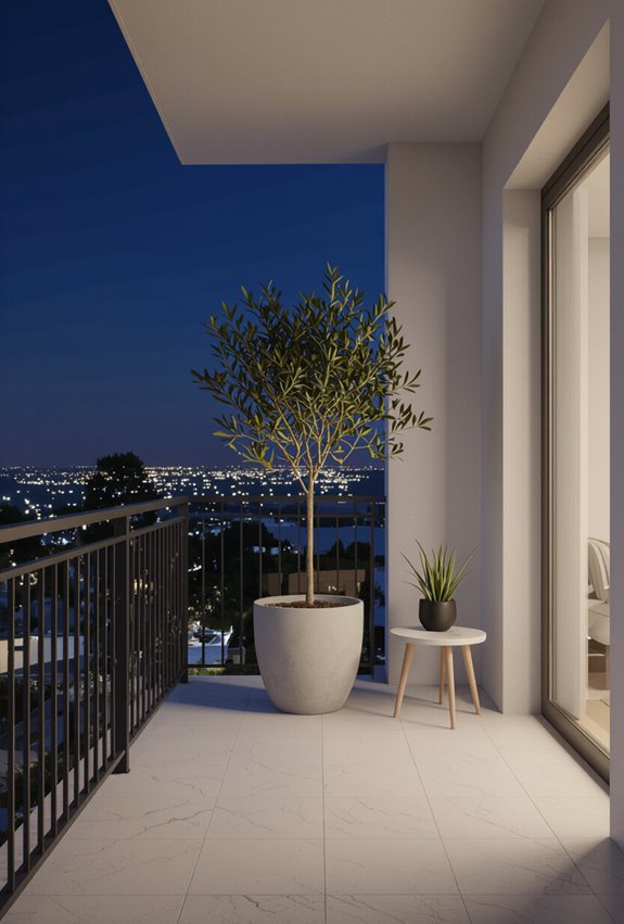potted olive or citrus