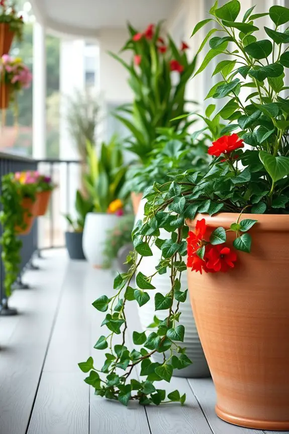 potted plants for balcony oasis
