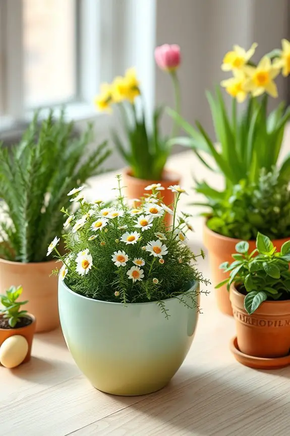 potted plants symbolize renewal