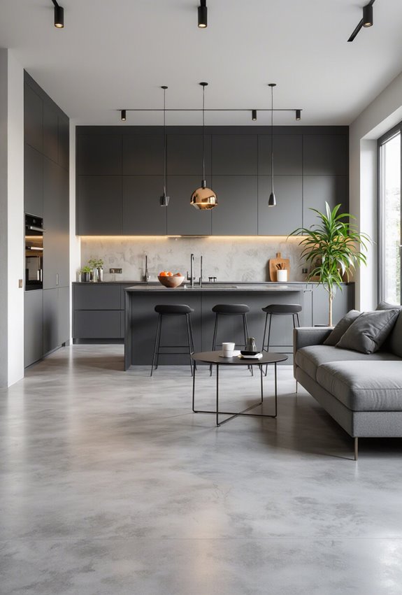 poured beton unified open plan