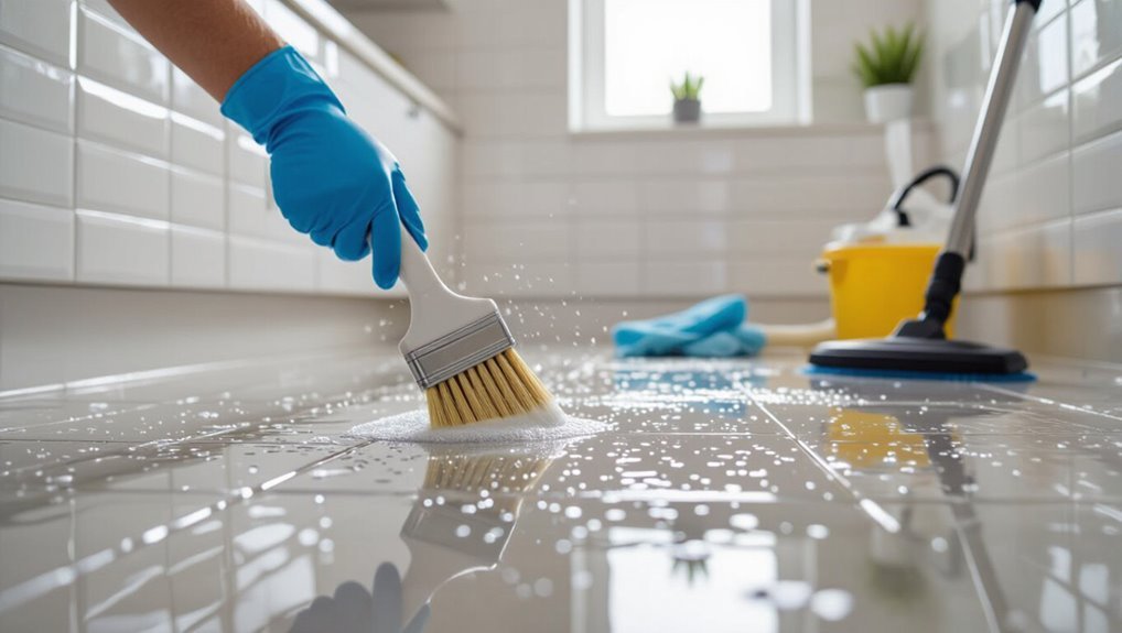 pre soak scrub seal grout
