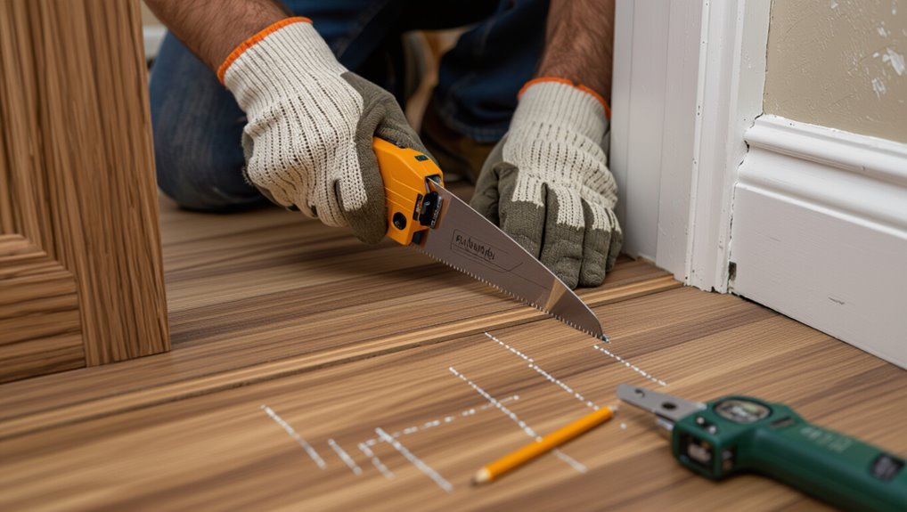precise cuts around trim