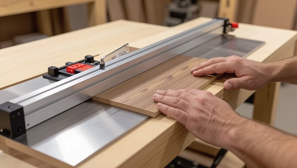 precision laminate cutting setup