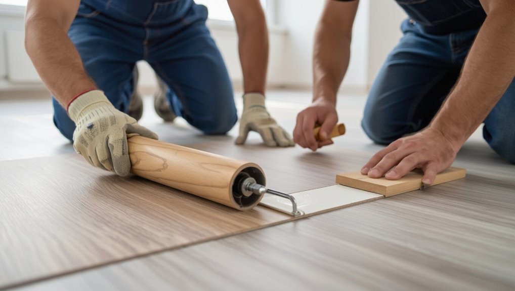 prepare align trim adhere