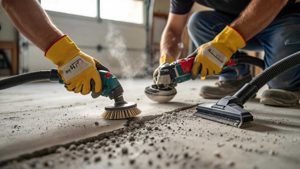 prepare and clean crack