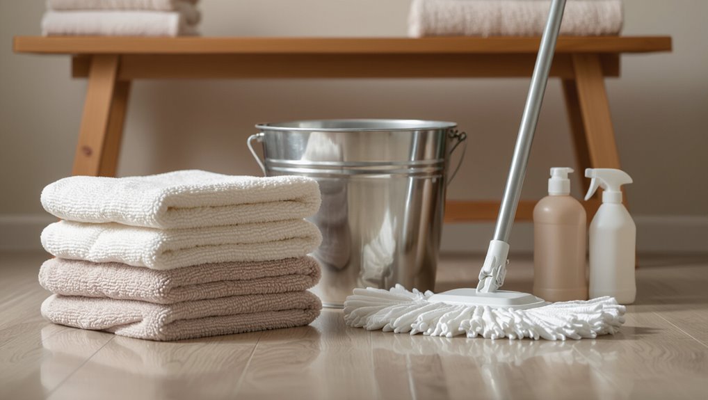 prepare cleaning tools efficiently