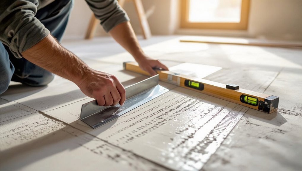 prepare flat underlayment surface