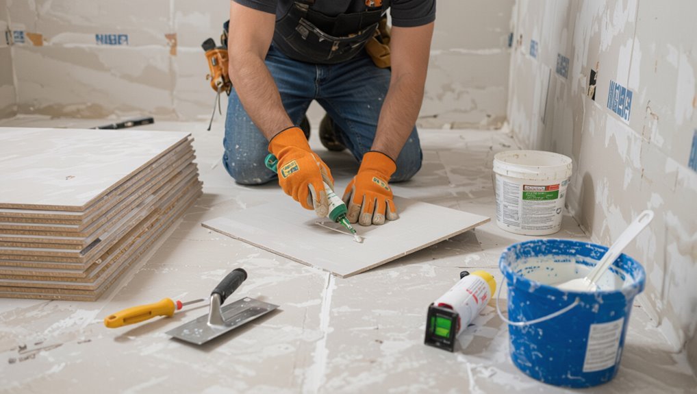 prepare subfloor for tiling