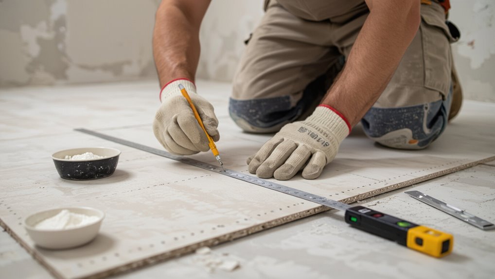 prepare substrate for tiling