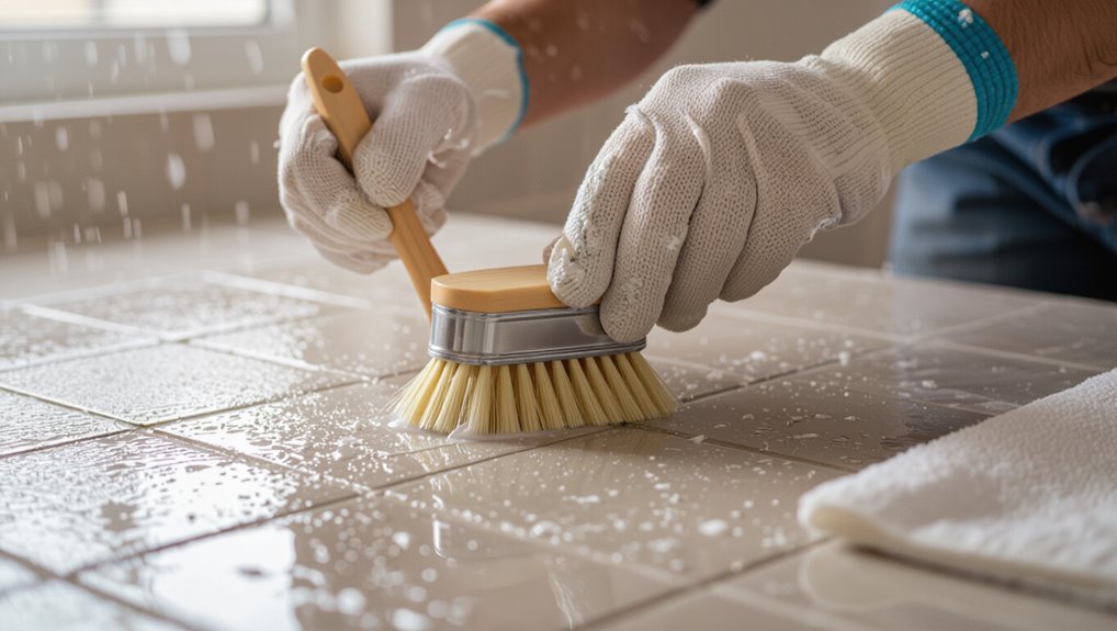 prepare surface for grouting