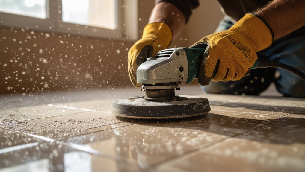 prepare tile for adhesion