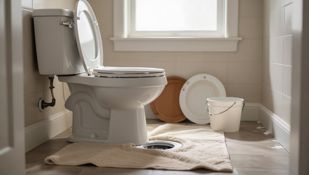 prepare toilet for removal