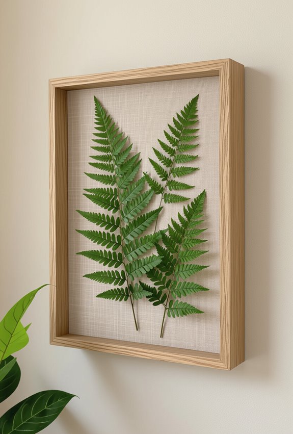 preserved fern shadow box