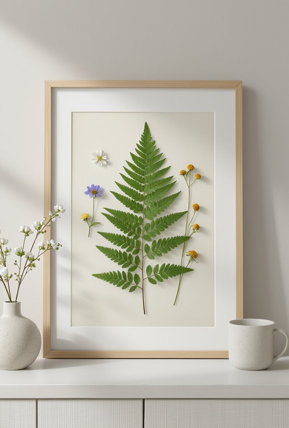 pressed botanical framed art