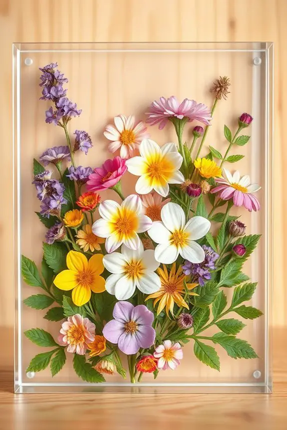 pressed flower art project
