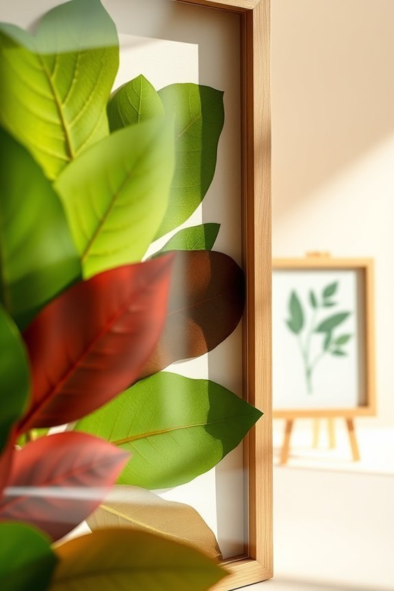 pressed leaf home decor