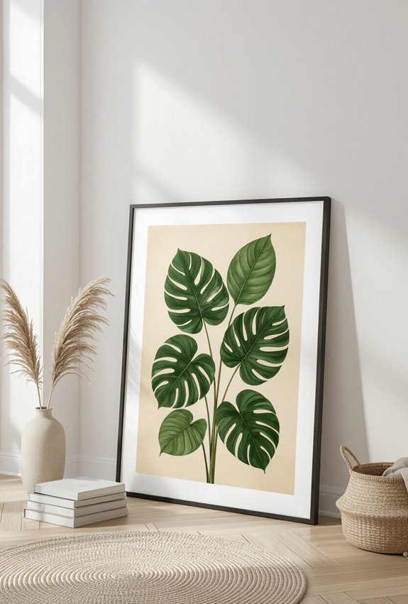 pressed leaf oversized botanical print