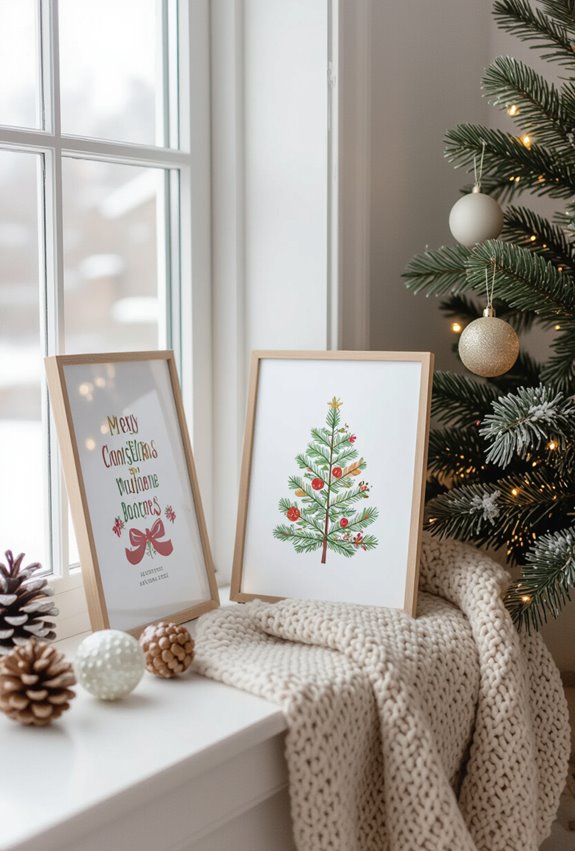 printable festive windowsill decor