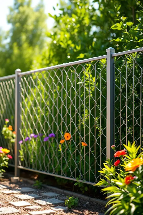 privacy enhancing chain link fence