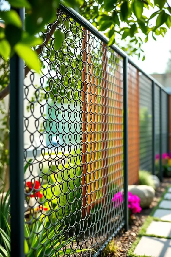 privacy enhancing chain link fences