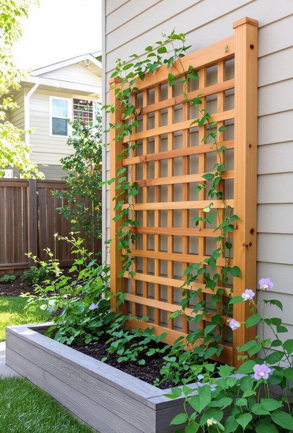 privacy trellis for climbing